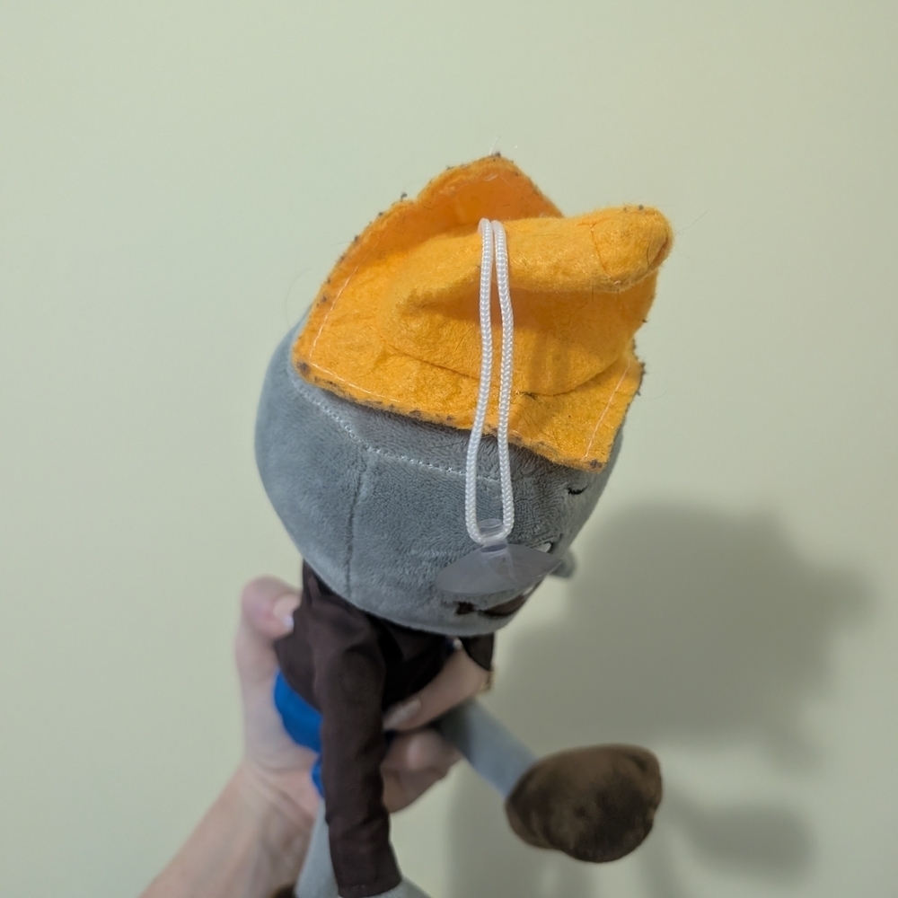 Plants Vs Zombie Plush Zombie Toy with Orange Hat - Picture 5 of 5